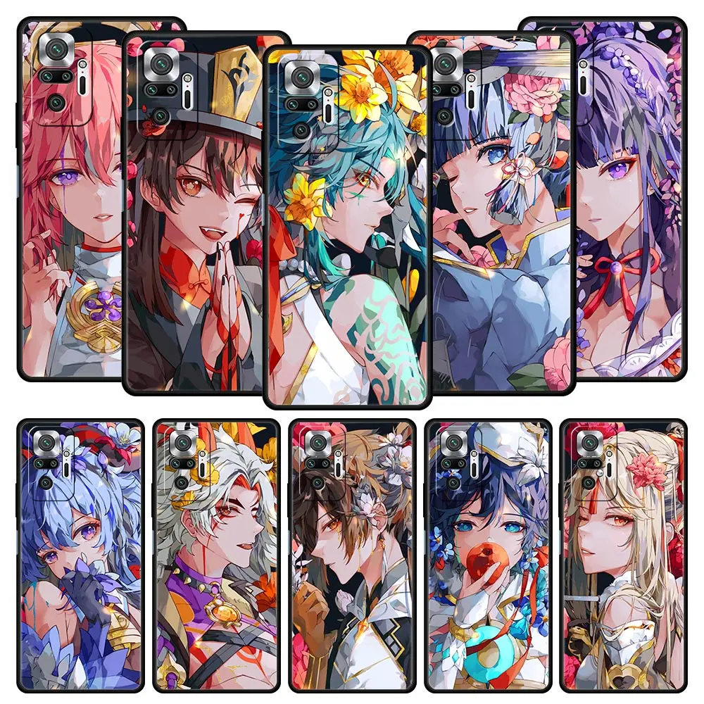 Genshin Impact Xiao для Xiaomi Redmi Note 12 чехол телефона 10C 10 11 9 8 Pro Plus 9S 7 8T 9T 9A 8A 9C K50 K40 игровой