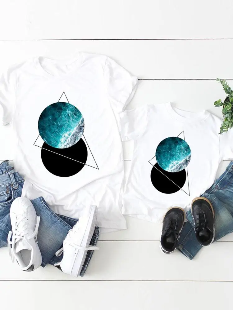 

Tee Women Sweet Trend 90s Abstract Child Kid Clothing Boy Girl Summer Family Matching Outfits Mom Mama Graphic T-shirt Clothes