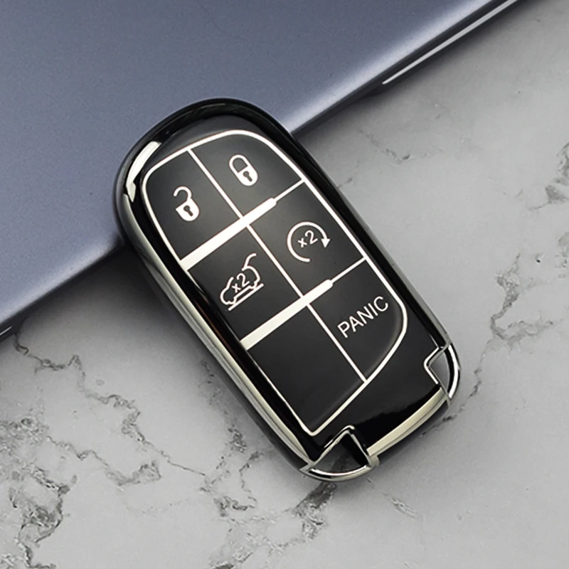 

Чехол-брелок для автомобиля для Jeep Renegade Compass Grand Cherokee для Chrysler 300C Wrangler Dodge TPU