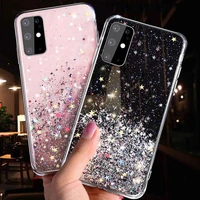 fashion bling glitter star soft silicone clear cover for iphone 12 mini xs 11 pro max xr x 8 7 6 6s plus case protector coque