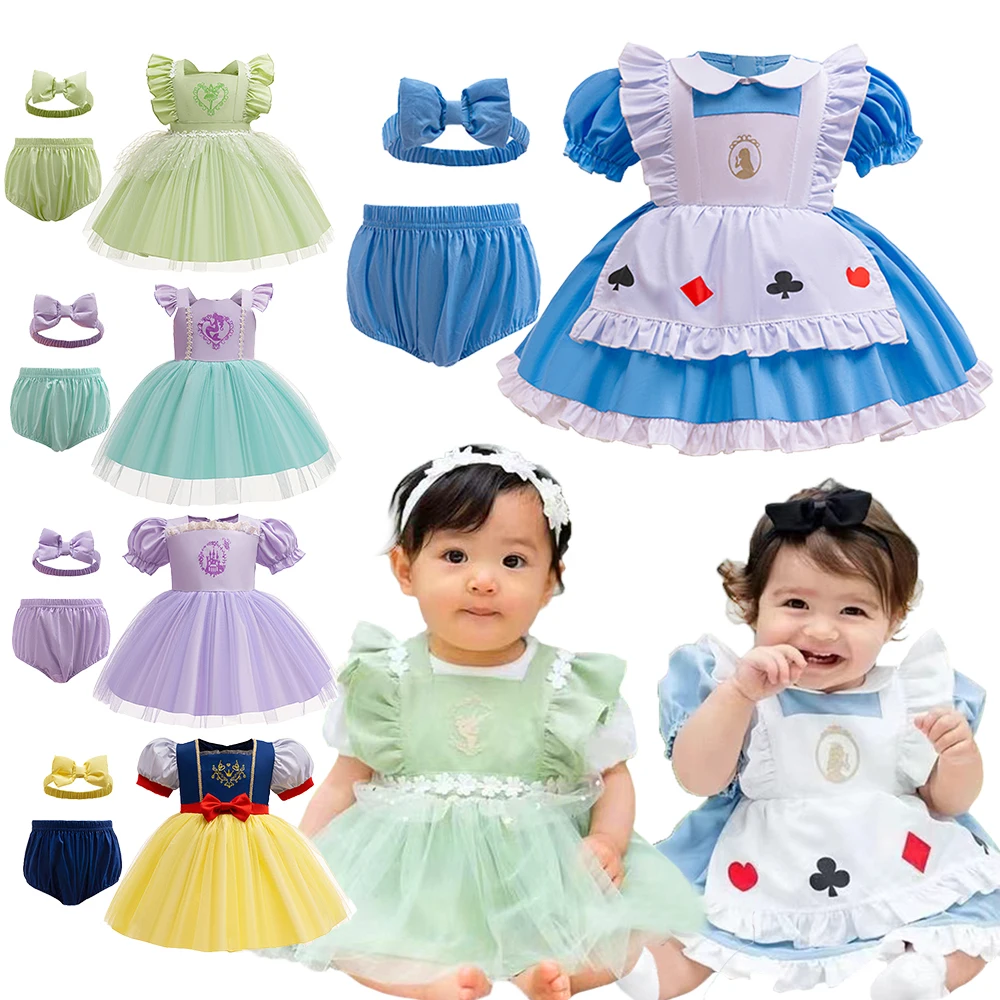 3 шт. Детский костюм принцессы с шортами и бантом