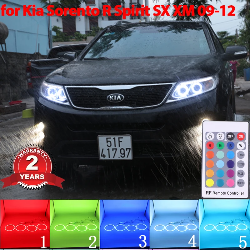 Разноцветные кольца с дистанционным управлением RGB для Kia Sorento R Spirit SX XM 2009-2012