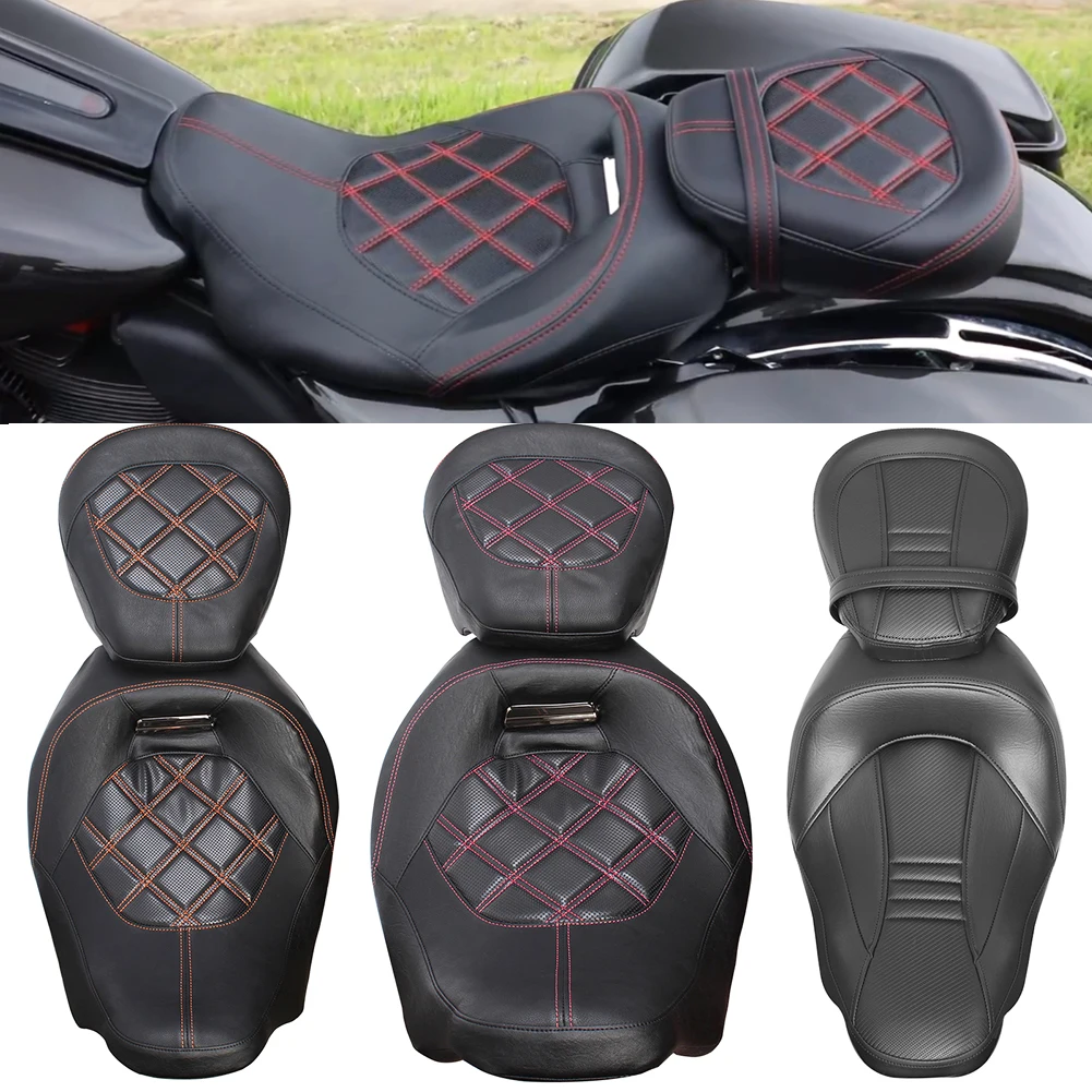 Кожаное нижнее сиденье для водителя мотоцикла Harley Touring CVO Street Glide Road King Electra 2 шт. |