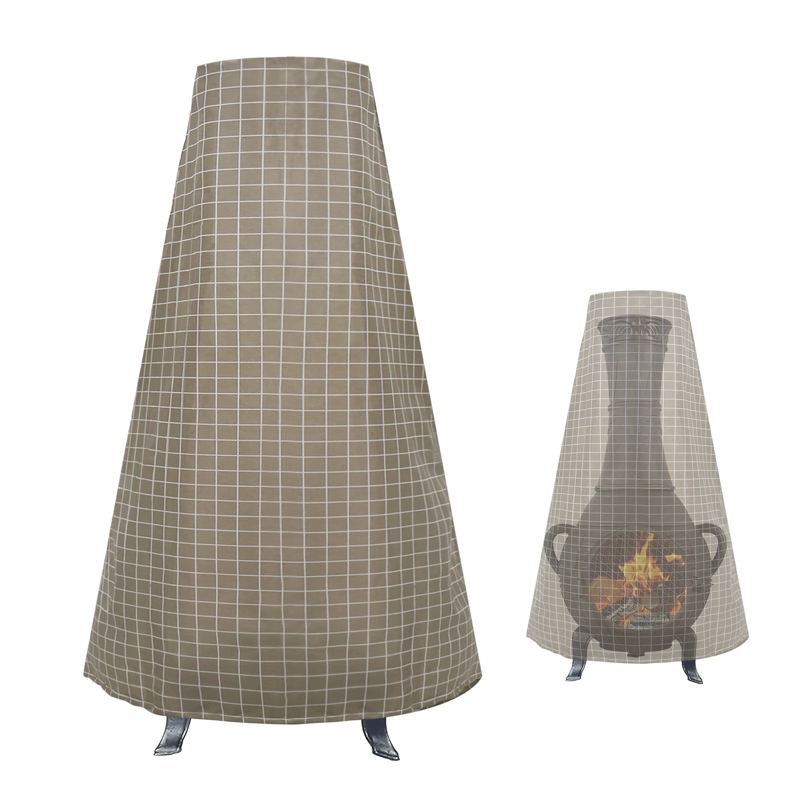 

Крышка для пожарной ямы 210D, водонепроницаемая фотовспышка прямоугольной формы из ткани Оксфорд, с защитой от трещин, подходит для большинства плит