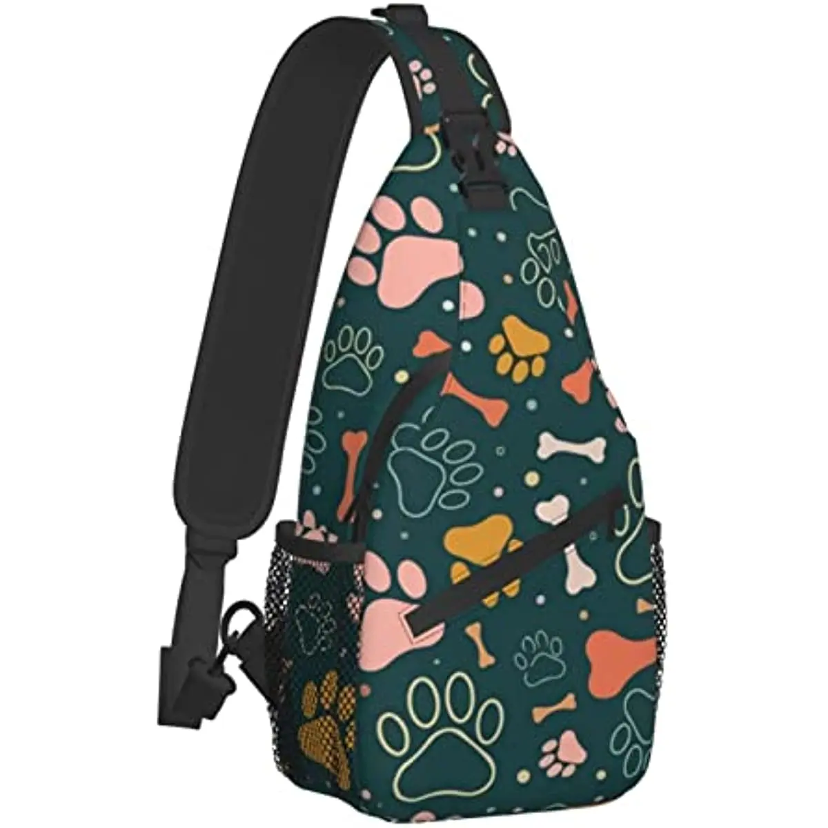 

Animal Paws and Bones Sling Bag for Women Men Crossbody Shoulder Bags Casual Sling Backpack Chest Bag Travel Hiking for Outdoor