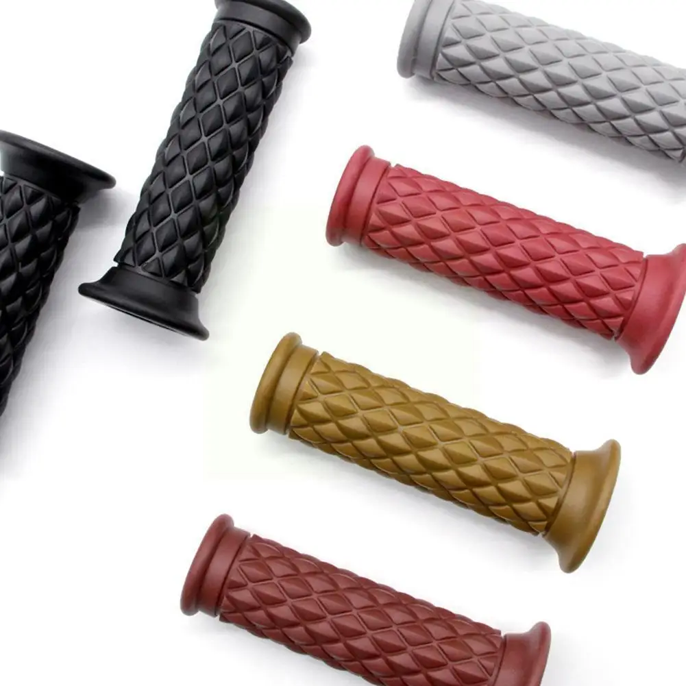 

Universal Cafe Racer Motorcycle 22/24mm Retro Vintage Hand Grip Handlebar Grips For Royal Bob S9j0