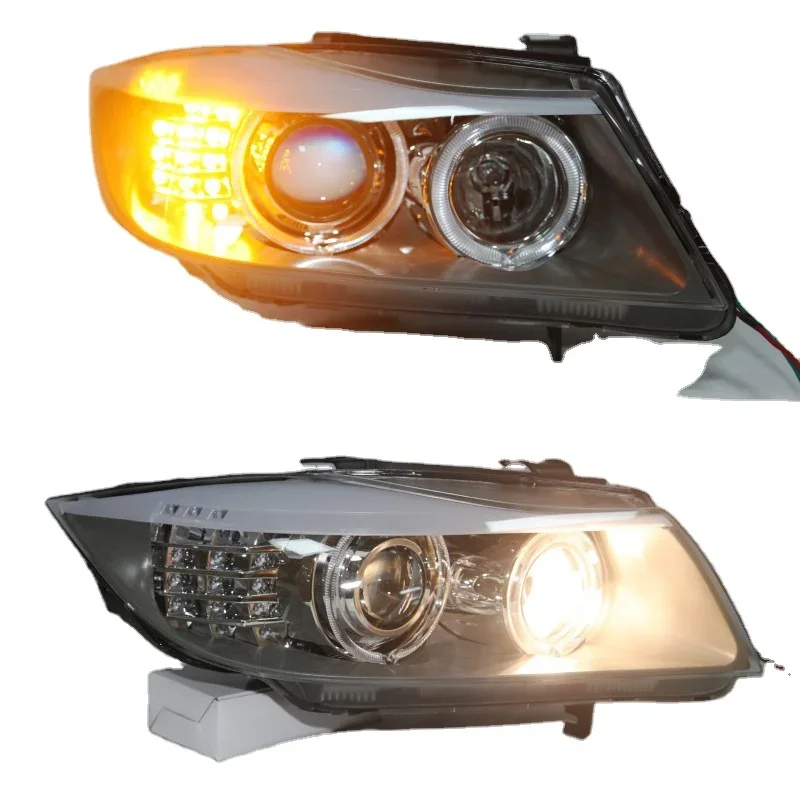 Фото Светодиодные фары LED для BMW E90 330I 320I 318I с функцией Angel Eyes №3