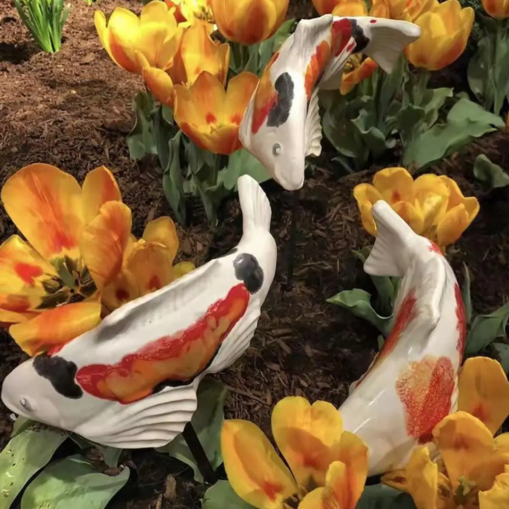 

Garden Koi Statue Resin Garden Decoration Floating Fish Figure Sculpture Colorful Fish Figure Sculpture For Garden Decorati F0F7