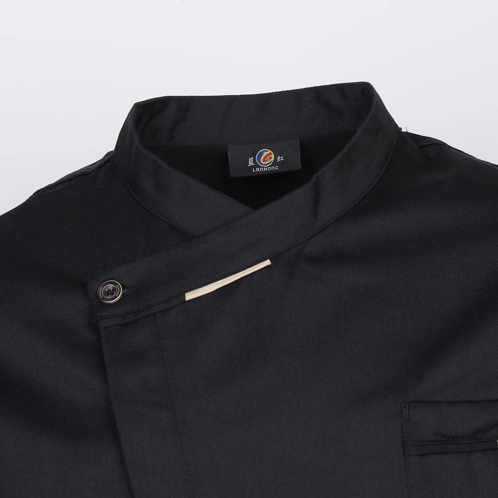 

Unisex Chef Jackets Coat Long Sleeves Shirt Kitchen Uniforms Coffee L
