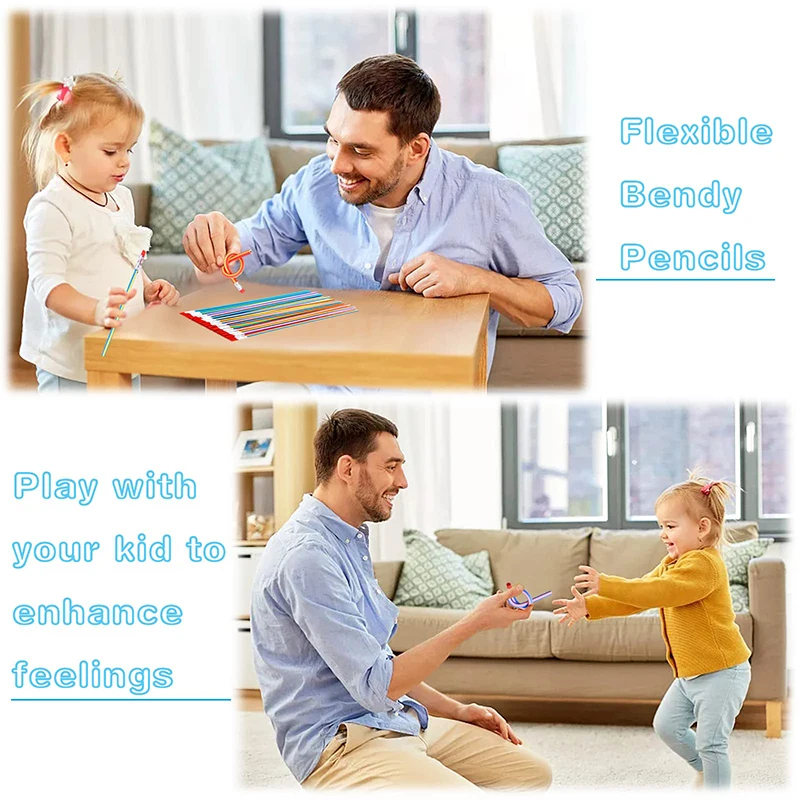 50 шт. милые канцелярские товары красочные Волшебные гибкие мягкие карандаши с