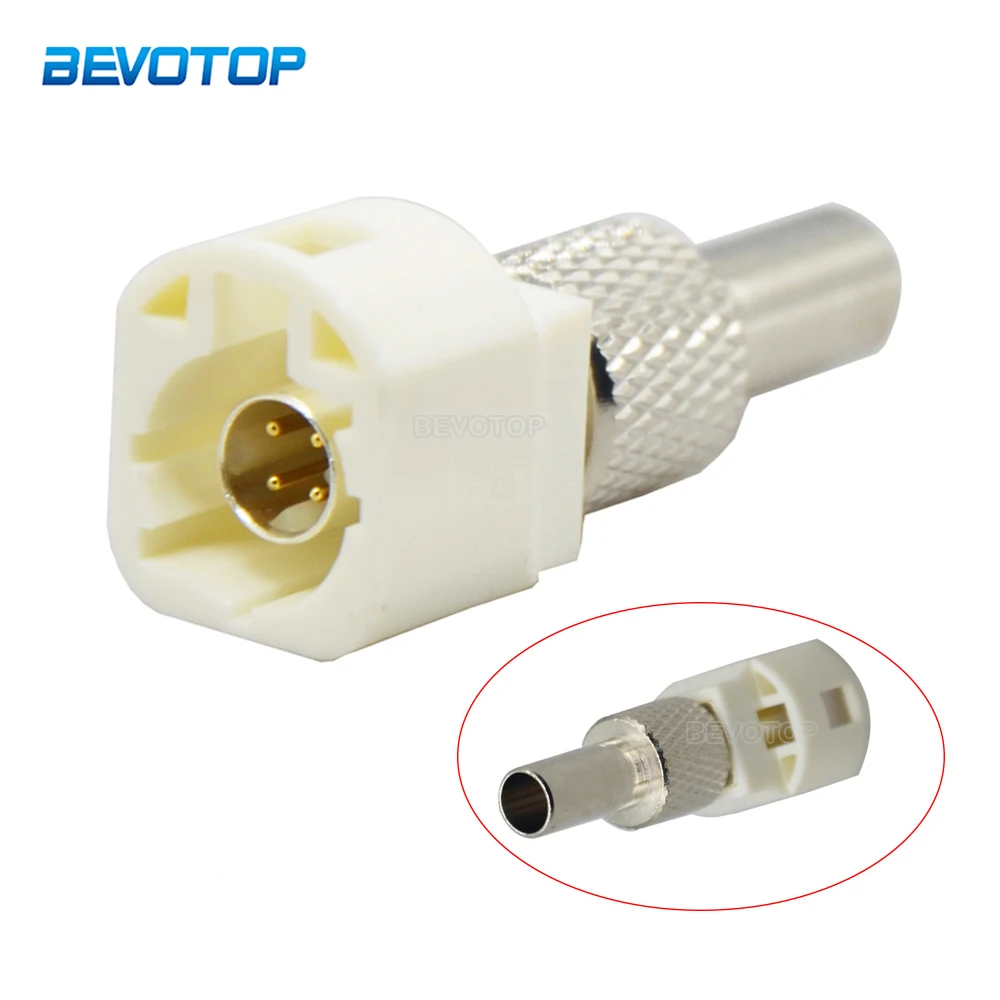 HSD LVDS 4-контактный разъем Fakra Code, тип B, прямой штекер, обжимной разъем для Dacar 535, 4 Мб, автомобильный Реверсивный LVDS