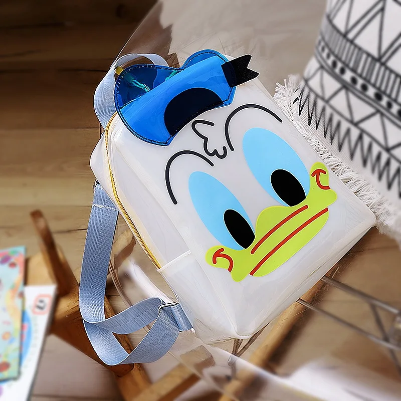 

Disney Donald Duck Children's Kindergarten School Bag Fashion Cute Cartoon Jelly Backpack Versatile Backpack for Boys and Girls