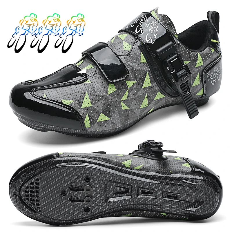 

New Road Cycling Shoes Men's Outdoor Sports Riding Shoes Women's Lock-assisted Professional Hard Bottom Non-slip Bicycle Shoes