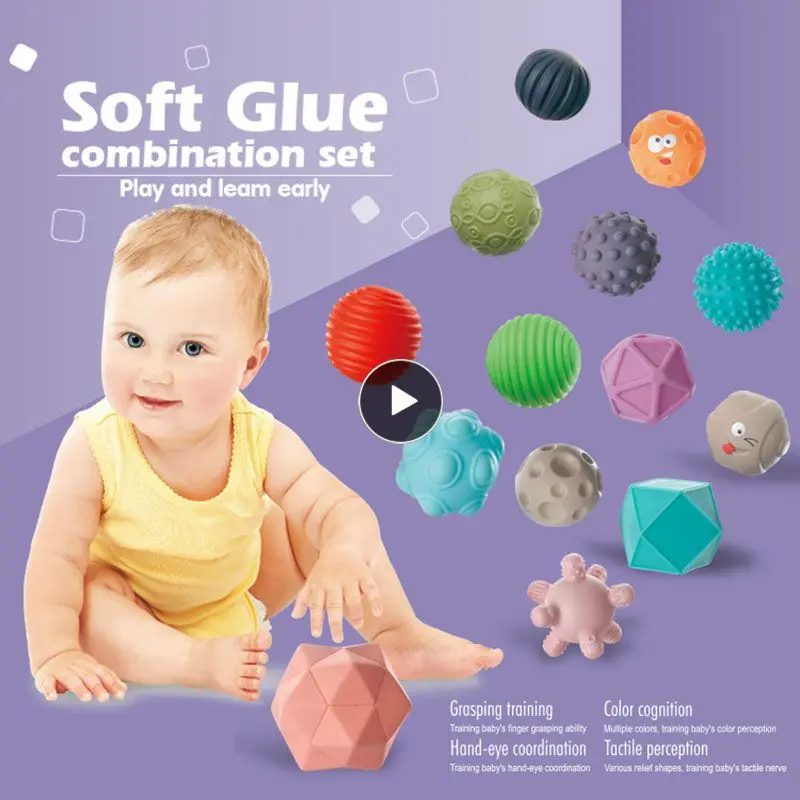 

Baby Toy Ball 4-/ Set Develop Touch Senses Toy Hand Balls Baby Training Ball Soft Massage Ball Educational Learning Toys