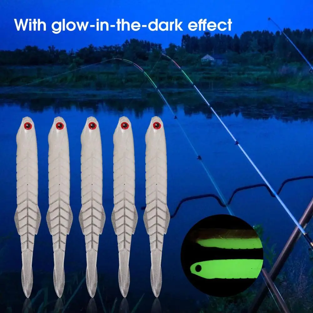 

Hot！5pcs 7.3g Fishing Soft Lure Life-like Tempting Vivid Luminous Simulation Fish Shape Soft Lure for Angling