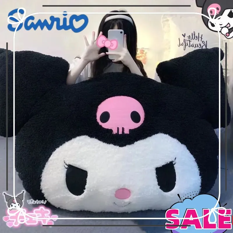 

85cm Oversized Sanrio Plush Kuromi Melody Pillow Cushion Cute Cartoon Doll Sofa Valentine Day Kawaii Girlfriend Birthday Present