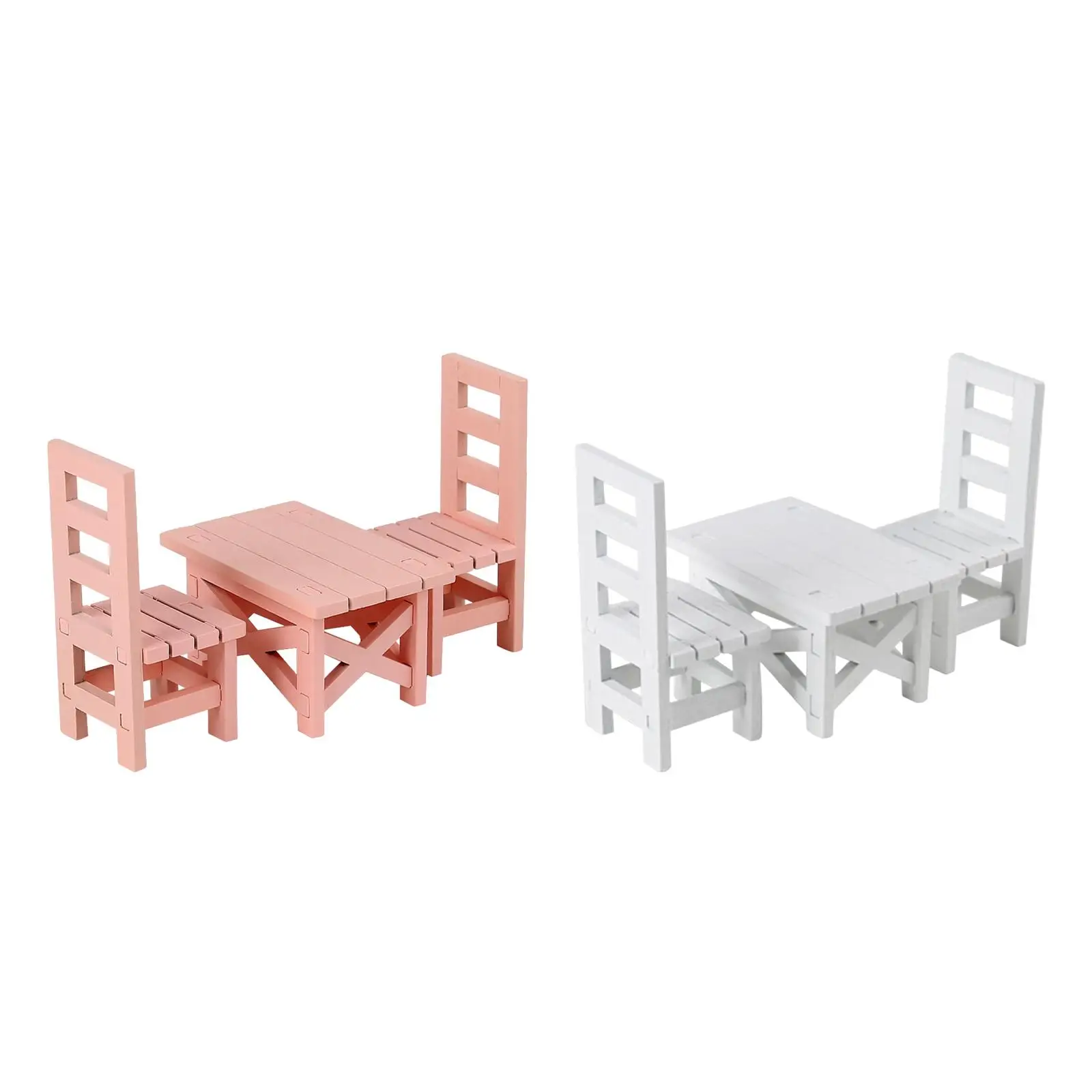 

1:12 Dollhouse Table Chair Furniture Wood, Exquisite Workmanship Kids Gift