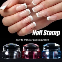 3 pcs silicone nail stamps for nail stamping with cover template stamping nail scraper set polishing printing transfer nail kit