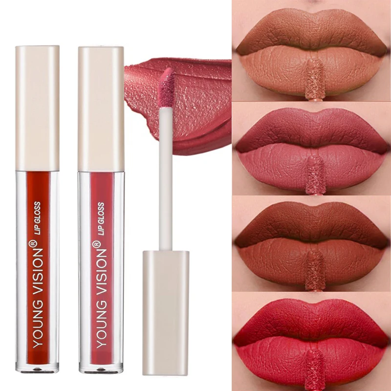 

Sexy Matte Lipstick Waterproof Long Lasting Plump Moisturize Moisturize Non-stick Cup Moist Lip Gloss Vivid Colorful Lipgloss