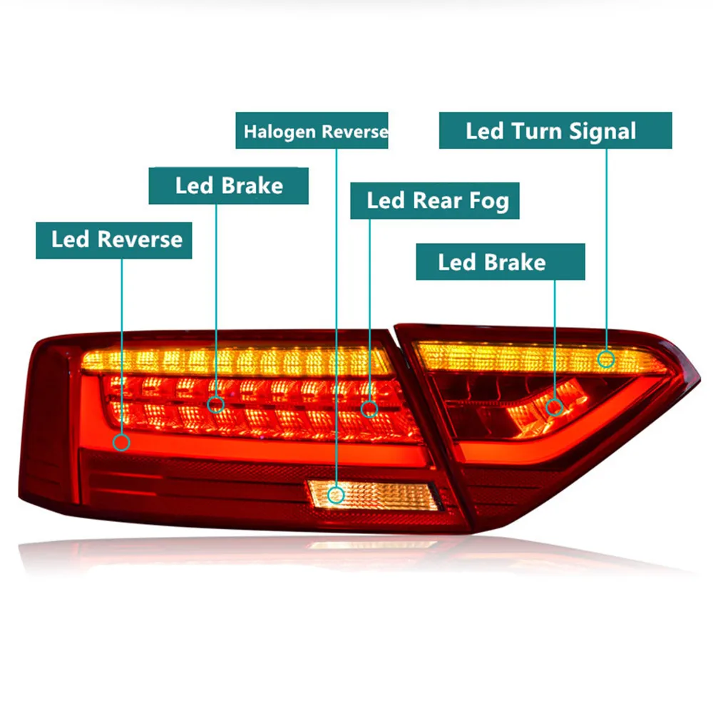 Автомобильные светодиодные задние фонари для Audi A5 2008-2016 задний стоп-сигнал