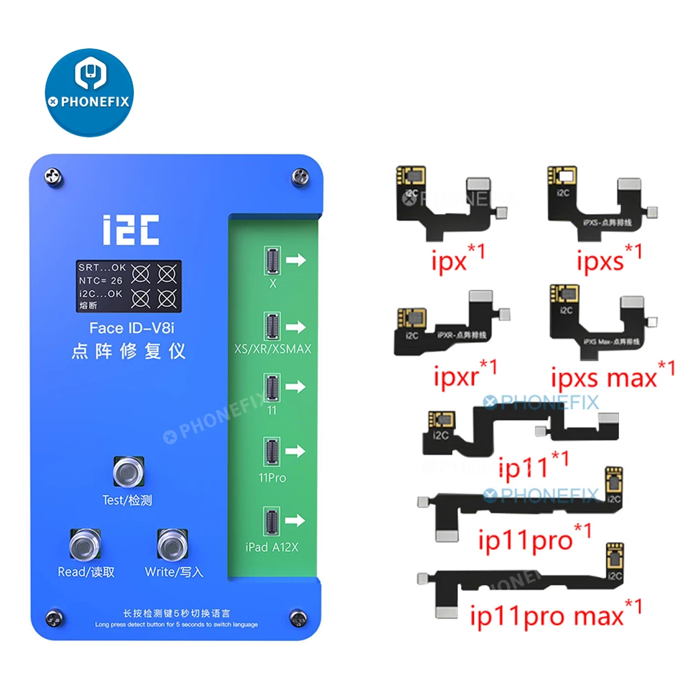 Точечный матричный кабель i2C 3rd Face ID программатор iFace V8 фиксация для iPhone X XS MAX 11PM