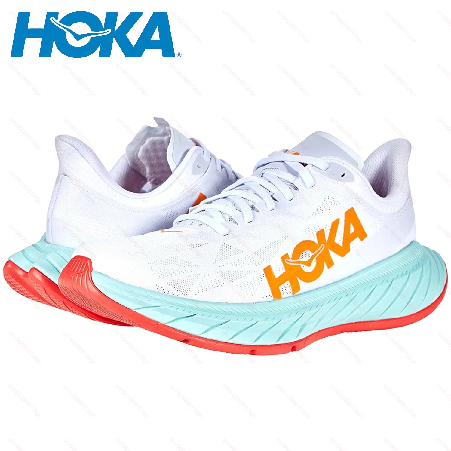 HOKA Carbon X2 Athletic Road Running Shoes Shock-Absorbing Sports Shoes Engineered Mesh Delivers Breathable Comfort Men Sneakers