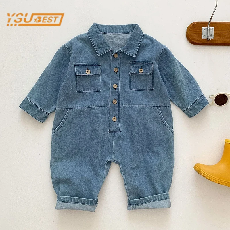 

Однотонные комбинезоны с длинным рукавом для новорожденных, детей 0-3 лет