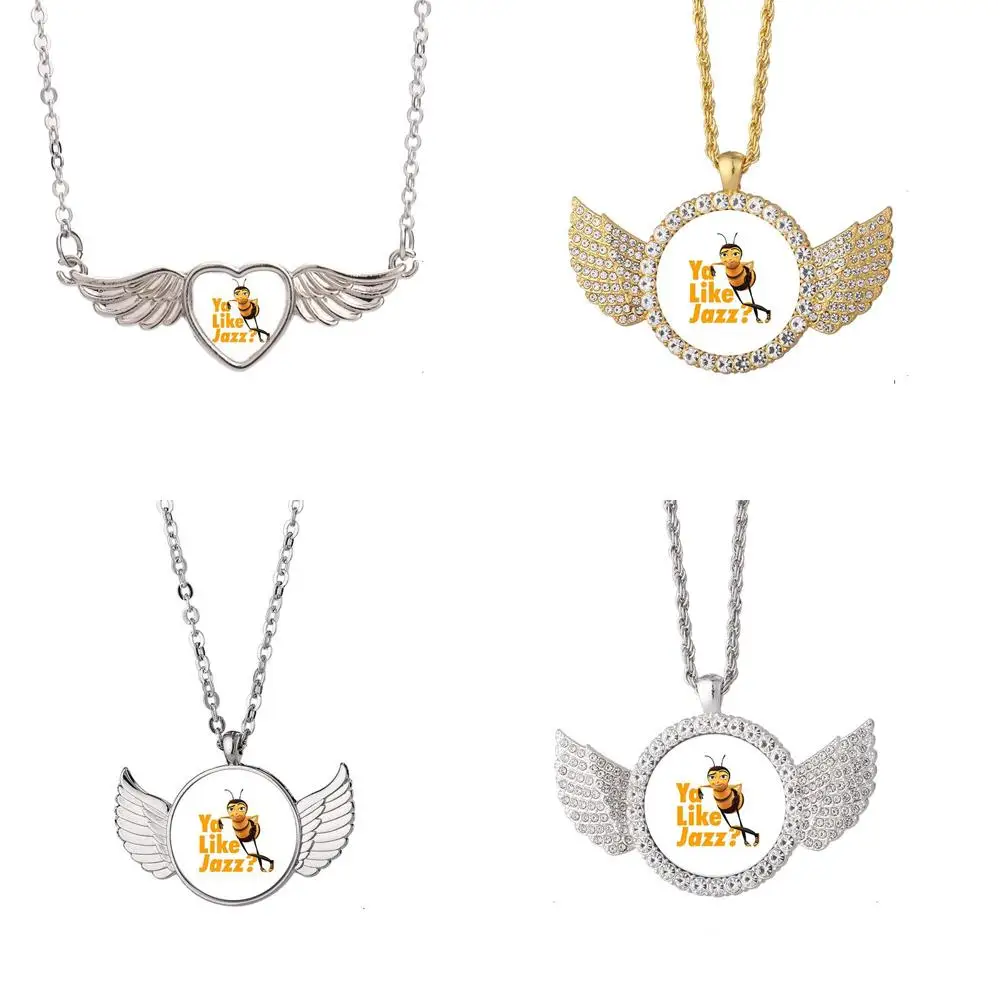 

Ya Like Jazz Bee Movie Mrx Angel Wing Necklace Beautiful Pendant Fashion Jewelry