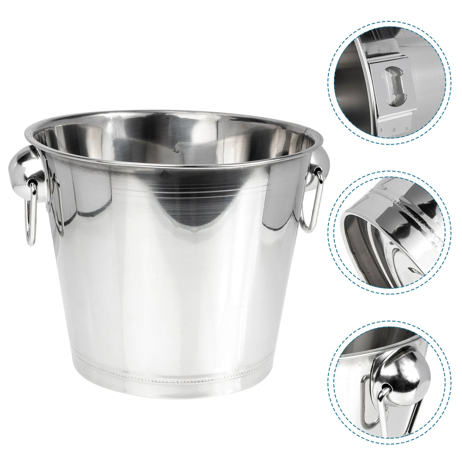 

Bucket Cooler Icechiller Metal Tub Ices Pail Beverage Champagne Steel Basket Beer Party Fruit Large Pet Stainlessbottle