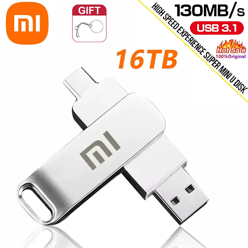 XIAOMI Металлический U-диск 16 ТБ USB 3.0 Высокоскоростная передача файлов 8 2