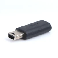 hot new 1pc usb adapter input micro usb male to female output mini usb black mini male adapter v3 to v8 adapter
