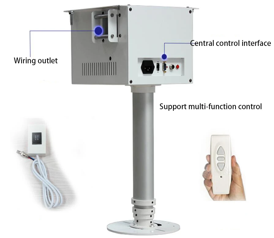 

1m Projector Electric lifting hanger Camera lifting instrument Remote control support Telescopic column Inner Wiring Lifter