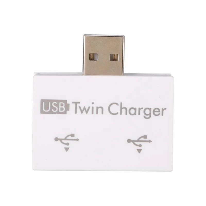 

Portable USB 2.0 Hub Adapter Converter Plug and for Play 1 Male to 2 Port Female for Phone Laptop Pc Peripherals Compute