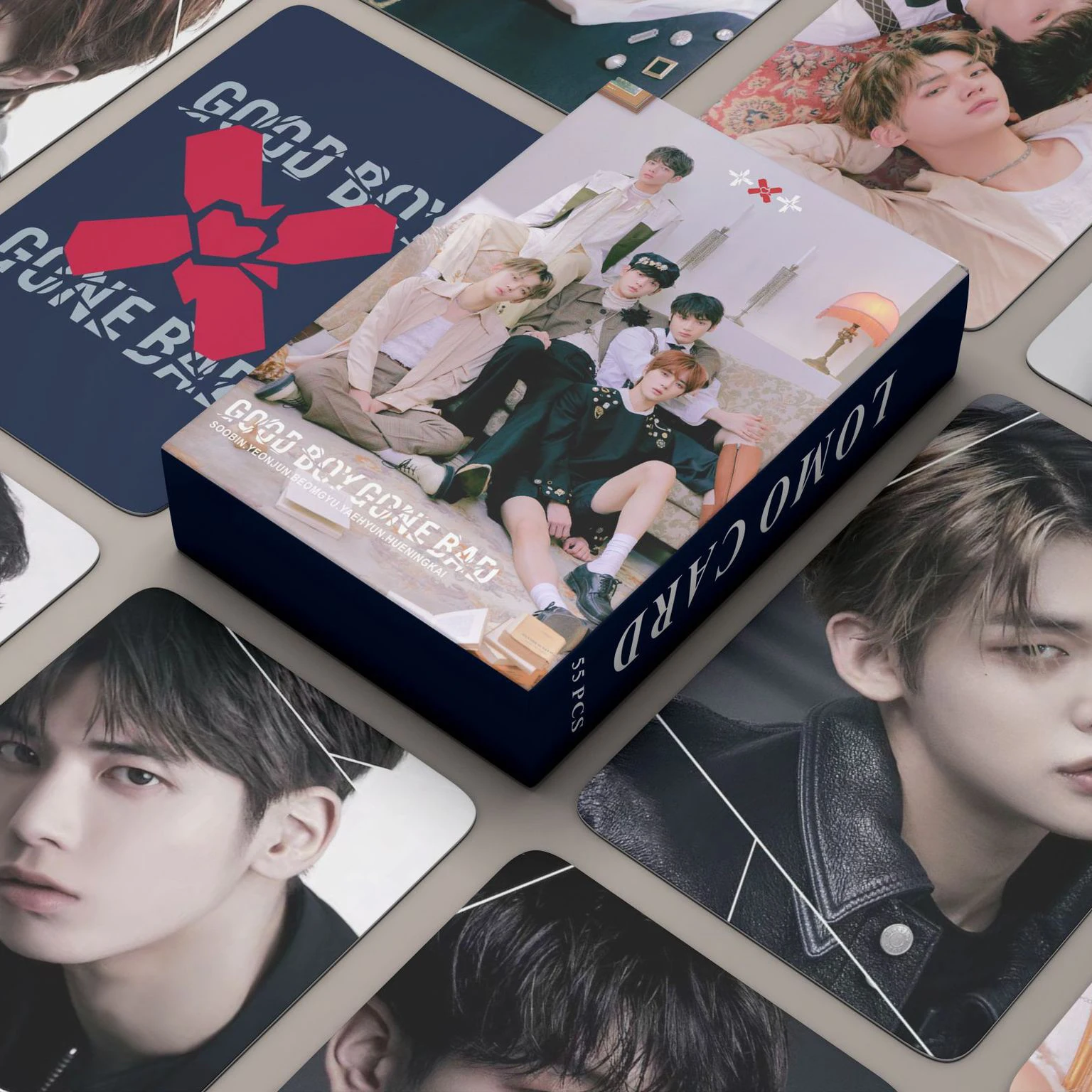 54Pcs/Set Kpop TXT New Album THE CHAOS CHAPTER: FREEZE Small Card Postcard Paper Photo Card HD Printed LOMO Cards for Fans Gift