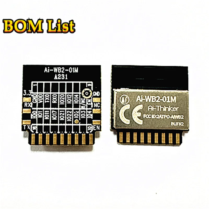 Ai-WB2-01M 2,4G WiFi + Bluetooth-совместимый BLE 5,0 сетчатый модуль с последовательным портом прозрачная Беспроводная передача чип BL602 2 м