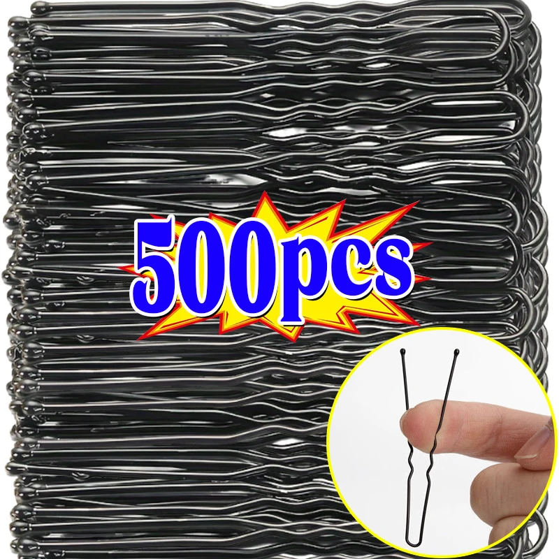 50/500 шт. черные заколки для волос женщин заколка женские невидимая волна вьющиеся