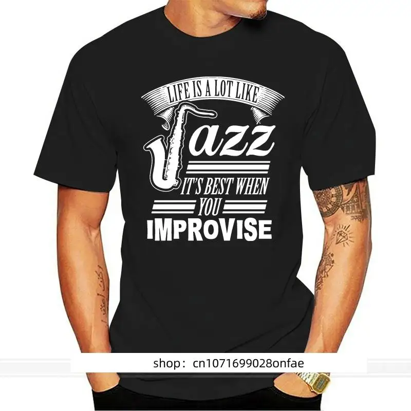 

Kaus Musik Jazz Saksofon Sax Rythm Trumpet Kepribadian Lengan Pendek Semi Musim Gugur Bagus untuk Pria Kualitas Terbaik t shirt