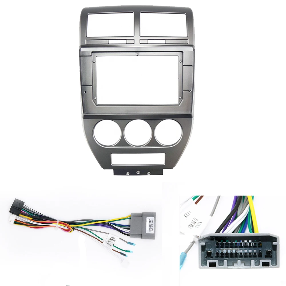 2 Din 10.1 Inch Car Radio Plastic Fascia Panel Frame for JEEP Compass Patriot 2007-2009 Installation GPS Mp5 Dash Mount Kit | Автомобили и