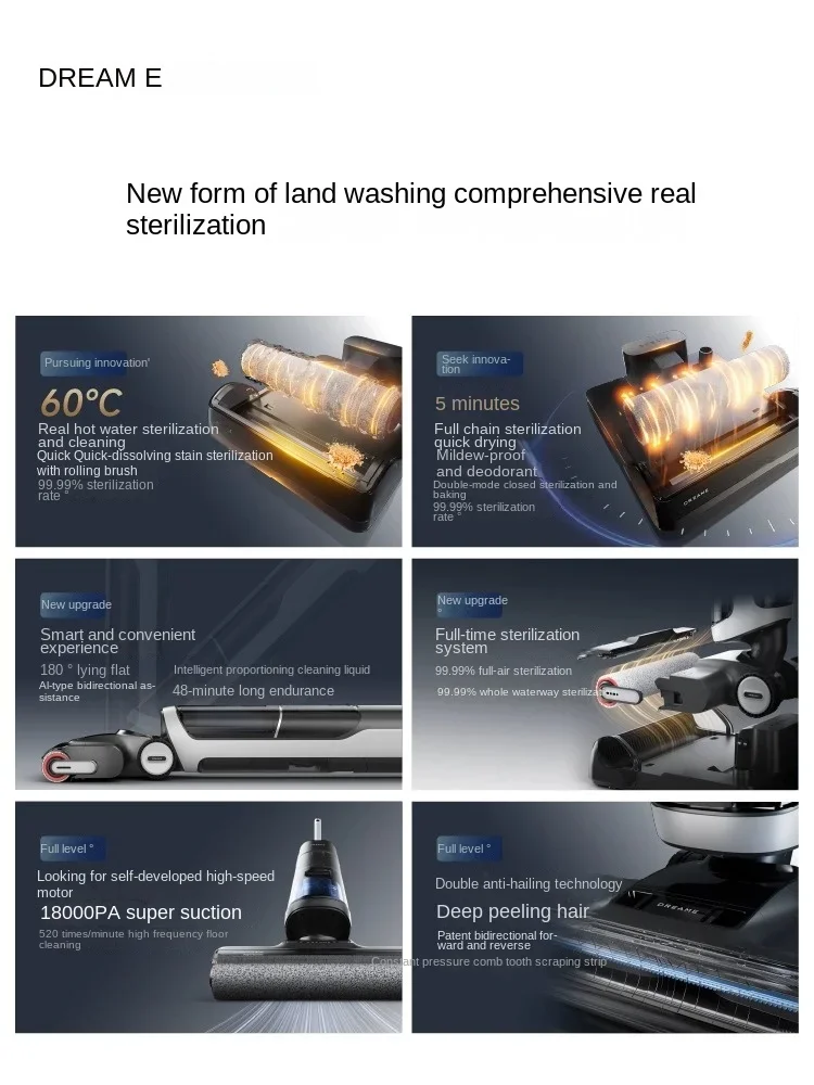 DREAME H30 Ultra мойщик полов Горячая стирка сухое удаление бактерий всасывание швабра