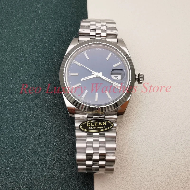 

Clean Factory 41mm Blue Dial Datejust 126334 with 3235 Movement 904L Steel Watch Band Dial Hand Set Watch Parts