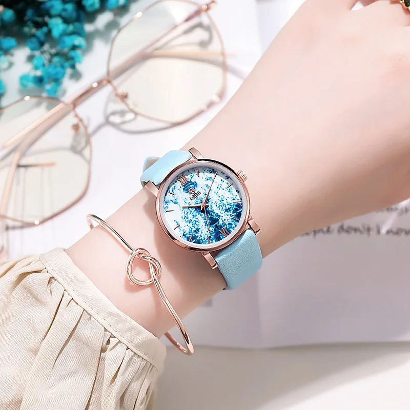 

Fashion Round Quartz Luxury Roma Dial Casual Wrist Watches Leather Strap Fashionable Clock for Waterproof Wristwatch for Women