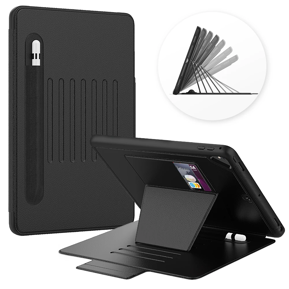 

Tablet Case for iPad 6th / 5th Generation 9.7 2018 / 2017 Multiple Angles Folio Leather Magnetic Kickstand Cover for iPad Air 2