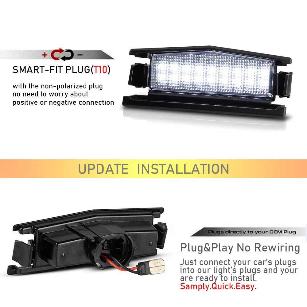 6000K белые светодиодные задние фонари номерного знака для Mazda MX-5 Miata 2 Harchback MK3