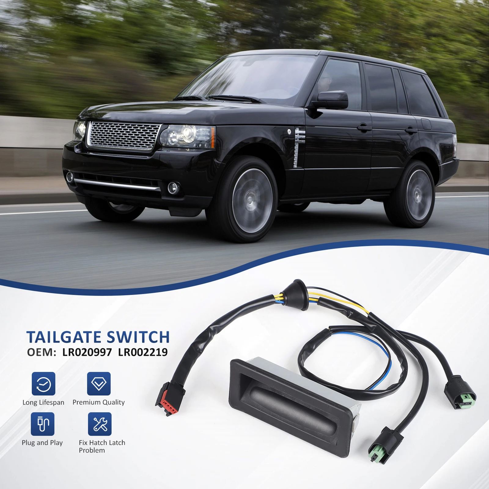LR 020997 042648 002219 Задний багажник ручка открывания переключатель кнопка проводки для