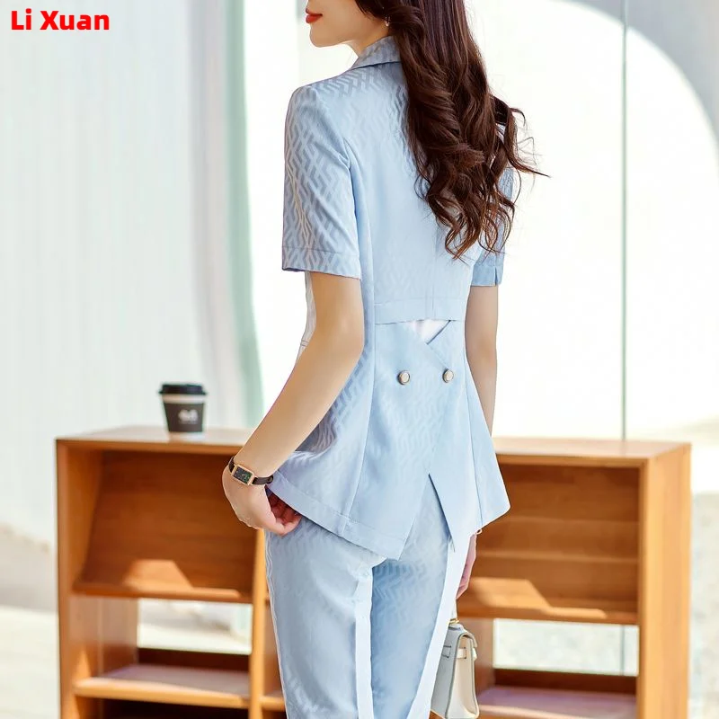 Superior Quality summer Formal Ladies Fashion Blazer Women Business Suits with Sets Work Wear Office Casual Pants Jacket Suit