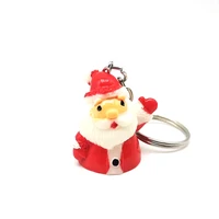 novelty resin santa claus keychain women cute tiny santy saint nick key chain on bag car trinket jewelry christmas day gift