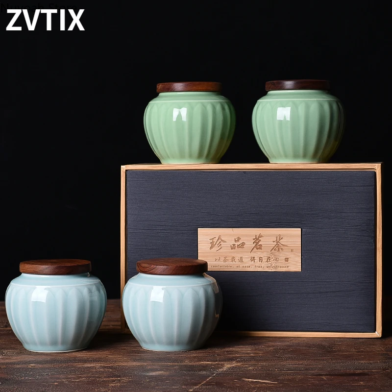 

Retro Set Jars For Spices Home Use Sealed Pot Ceramic Food Storage Airtight Container Jar Living Room Kitchen Decor Accessories