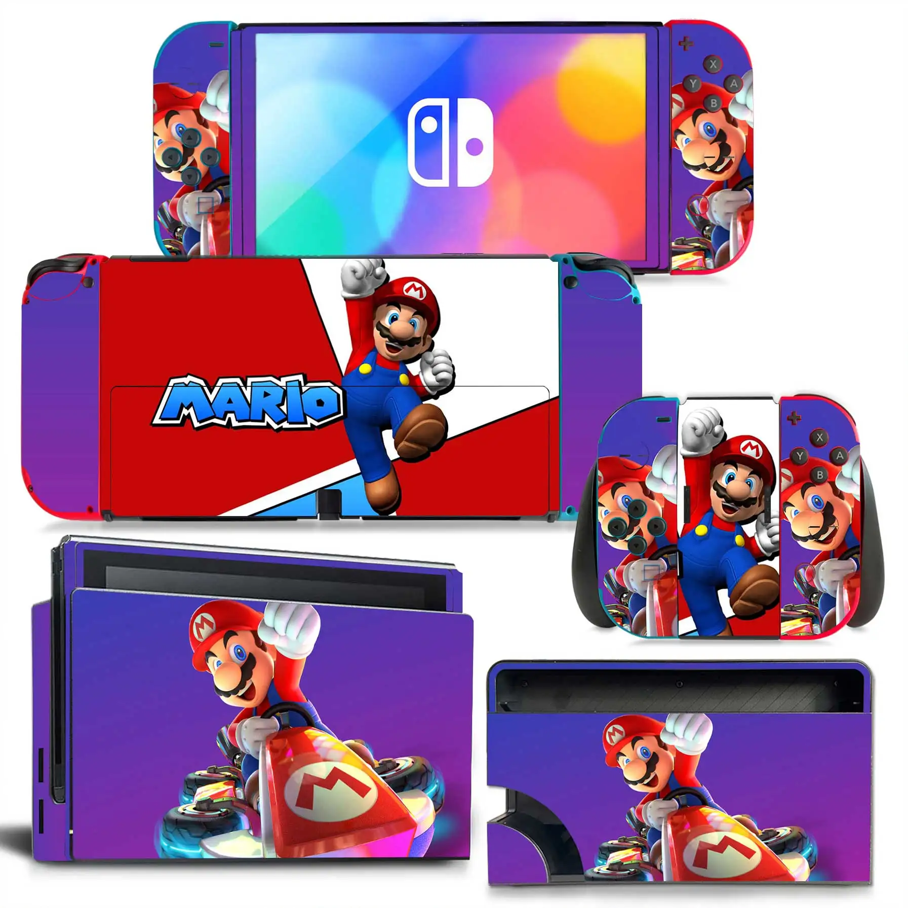 Наклейка в стиле Super Mario Bros Louis Koopa Yoshi наклейка на обложку для Nintendo Switch OLED консоли