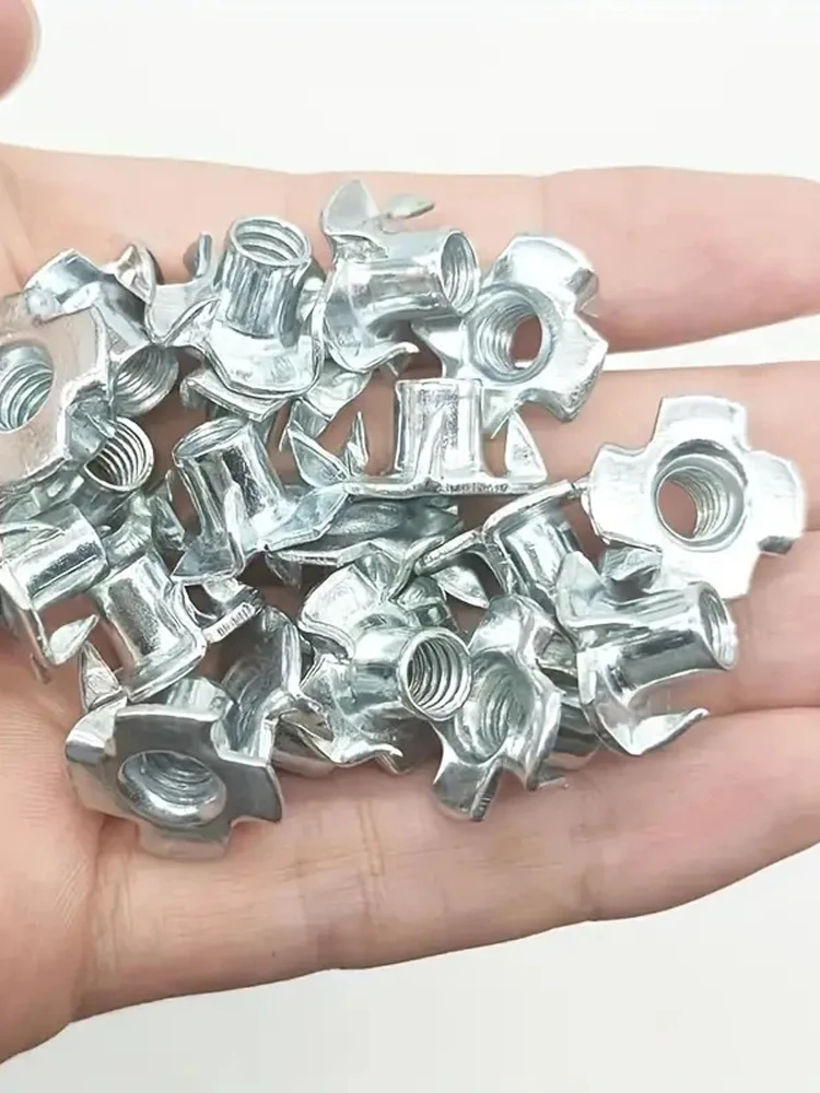 Оцинкованные гайки с четырьмя зажимами 80 шт. противоударные из углеродистой