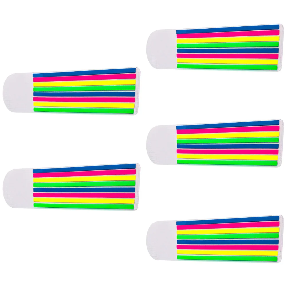 

5 Sets Translucent Reading Tabs Colorful Highlighters Adhesive Markers Fluorescent Notebook Taking Index